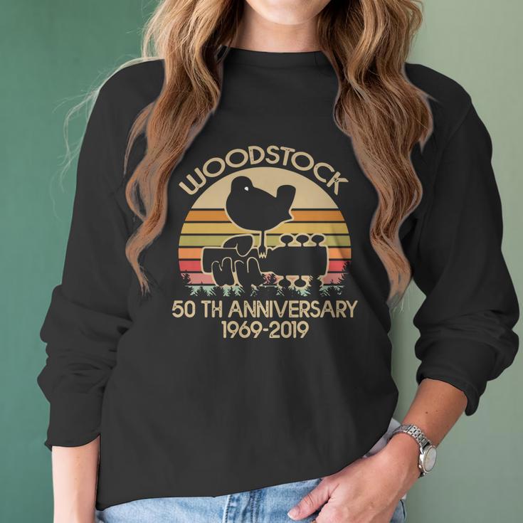 50Th Anniversary 1969-2019 Woodstock Music Vintage Women Long Sleeve Tshirt