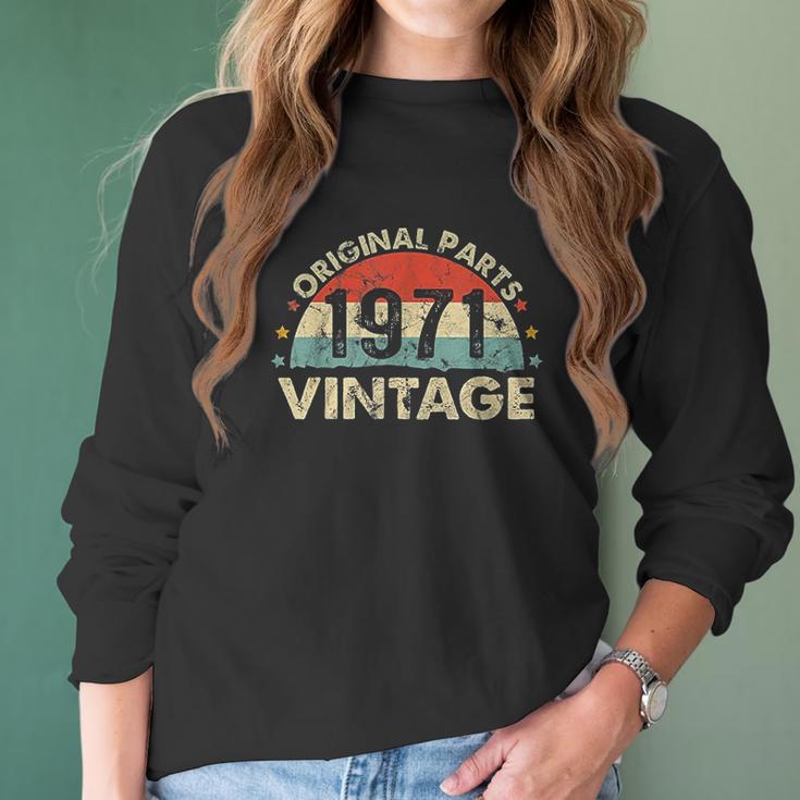 50Th Birthday Gift 1971 Vintage 50 Year Old Women Long Sleeve Tshirt