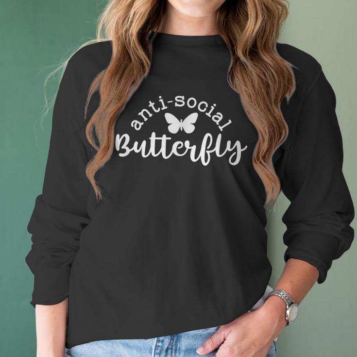 Anti-Social Butterfly Anti-Social Women Long Sleeve Tshirt