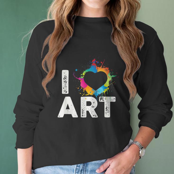 Ars For Teachers I Love Art Artist Women Long Sleeve Tshirt