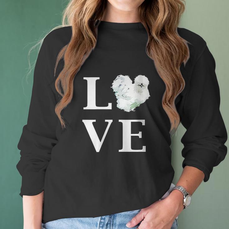 Backyard Silkie Chicken Love Women Long Sleeve Tshirt