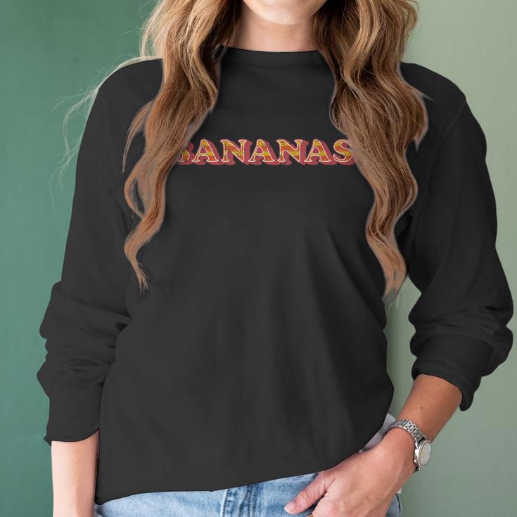 Bananas Vintage Style 70S By Seventies Women Long Sleeve Tshirt