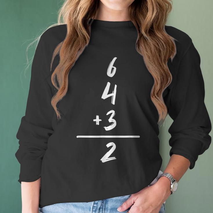 Baseball Inspired Math 6 4 3 2 Double Play Softball Game Men Women T-Shirt Graphic Print Casual Unisex Tee Women Long Sleeve Tshirt