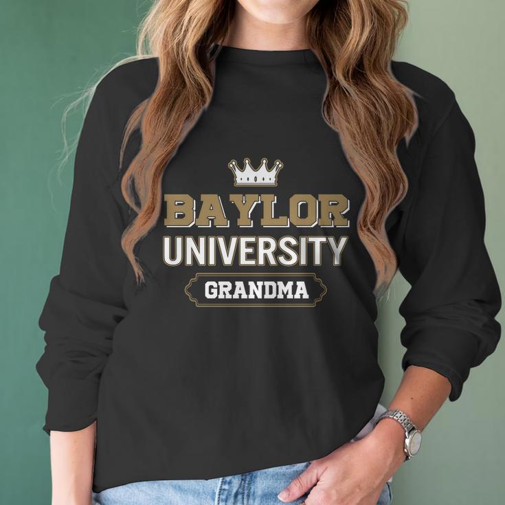 Baylor University Grandma Great Gift For Grandparents Women Long Sleeve Tshirt