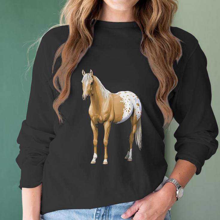 Beautiful Palomino Blanket Appaloosa Horse Lover Women Long Sleeve Tshirt