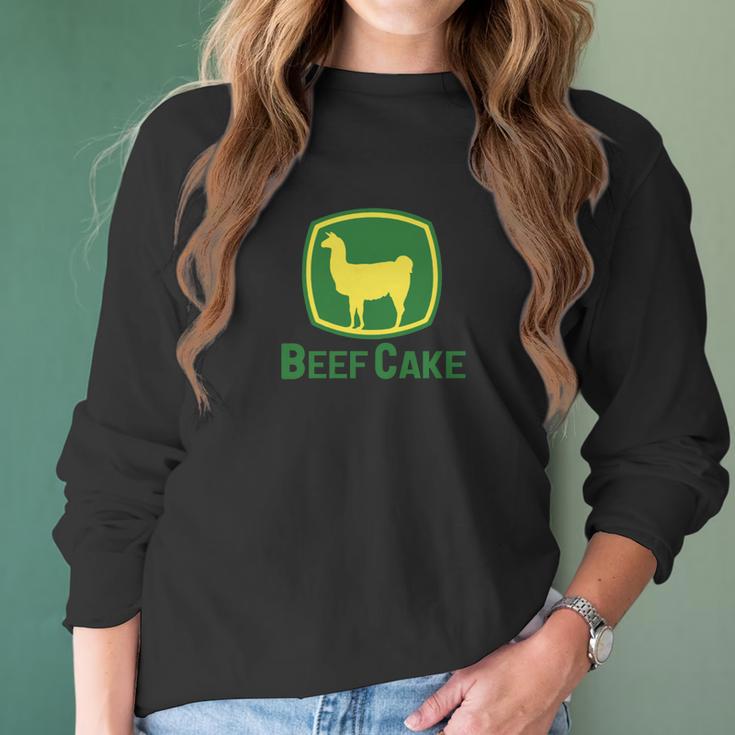 Beefcake Merchandise Googan Squad Beef Cake Llama Women Long Sleeve Tshirt