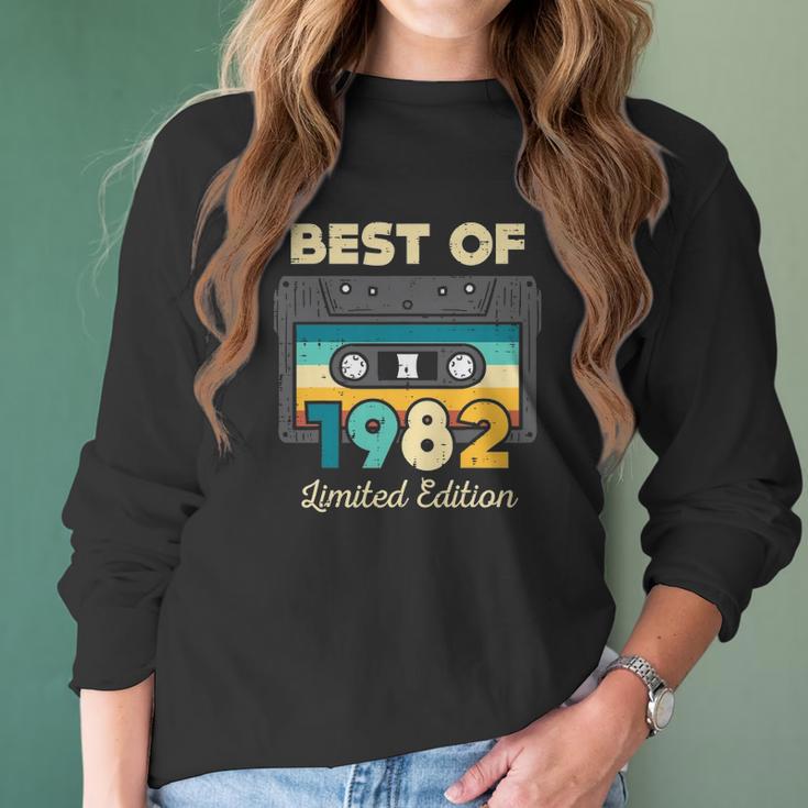 Best Of 1982 Cassette 40 Years Old 40Th Birthday Men Women Women Long Sleeve Tshirt