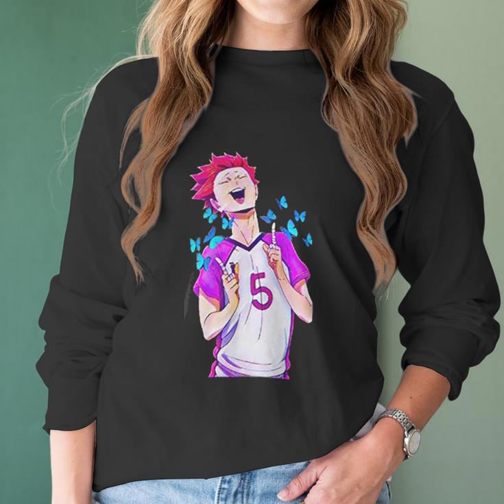 Blue Butterfly Haikyuu Women Long Sleeve Tshirt