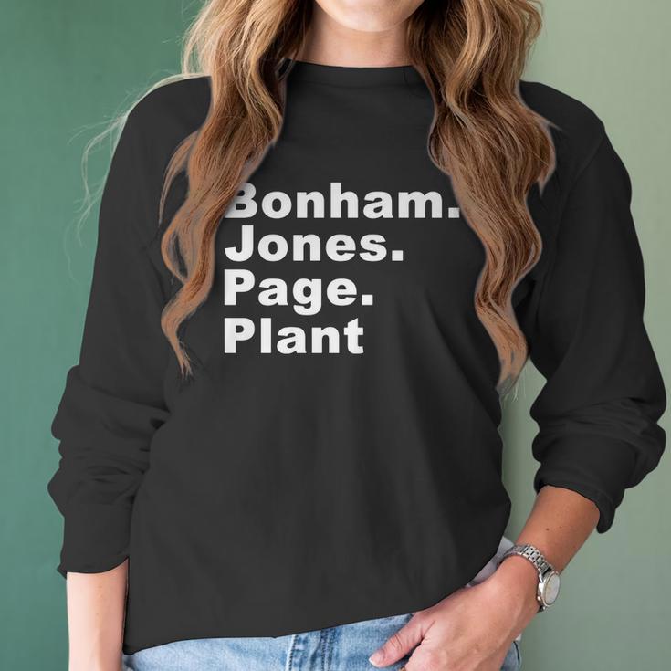 Bonham Jones Page Plant Authentic Members T-Shirt 2016 Women Long Sleeve Tshirt