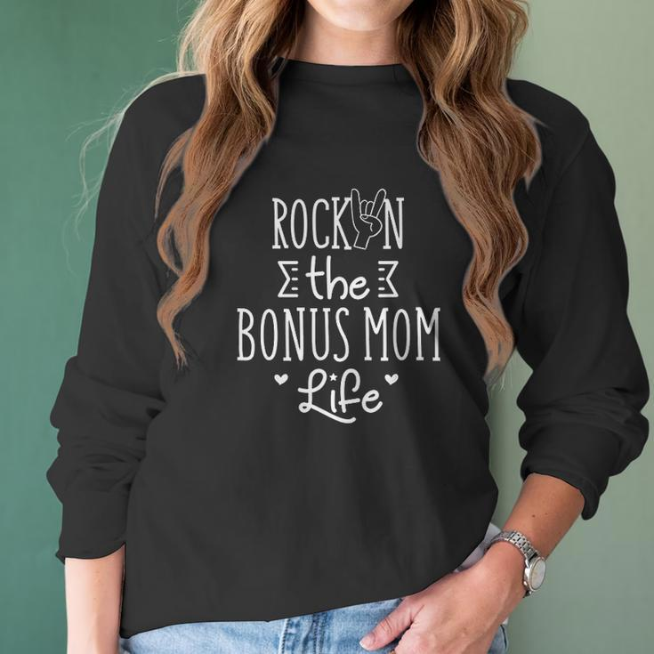 Bonus Mom Life Mothers Day Gift Women Long Sleeve Tshirt