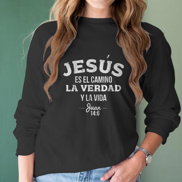 Camisas Cristianas Sobre Jesus Women Long Sleeve Tshirt