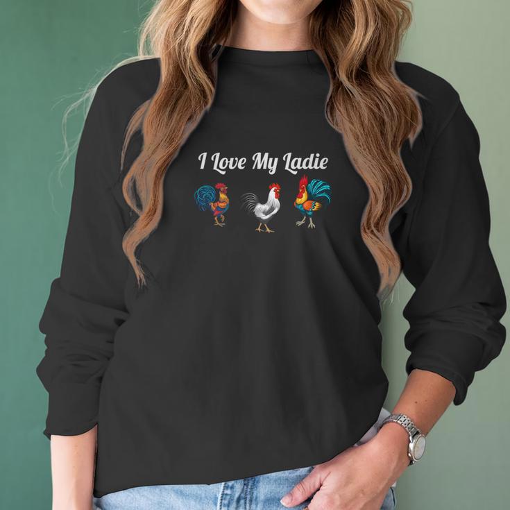 Chicken Chicken Farmers I Love My Ladies Women Long Sleeve Tshirt