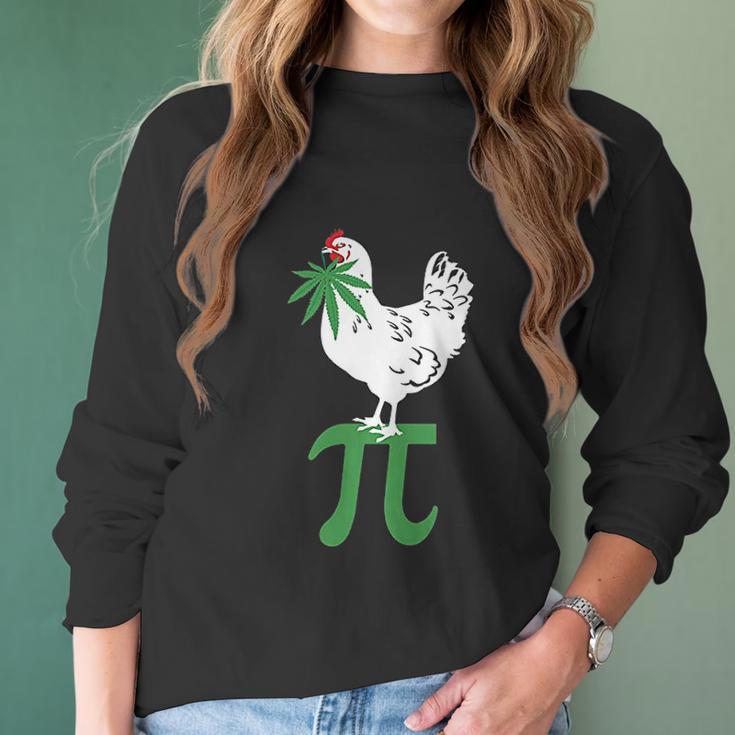 Chicken Pot Pie Marijuana Cannabis Funny Pi 420 Women Long Sleeve Tshirt