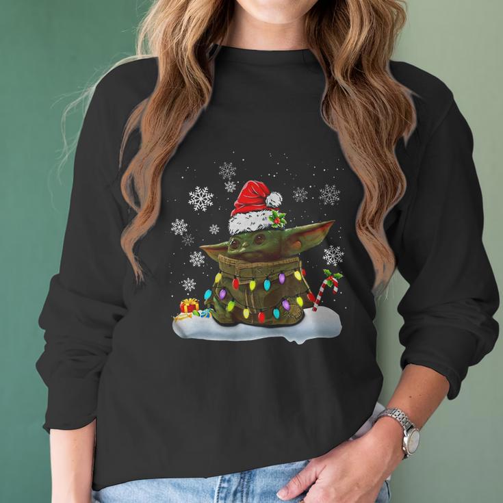 Christmas Santa Baby Yoda Women Long Sleeve Tshirt