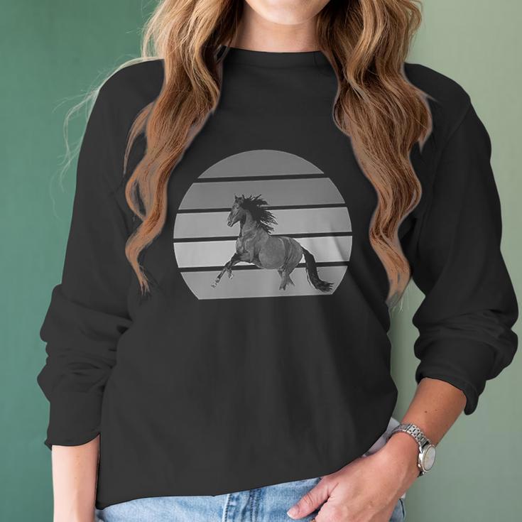 Classic Fine Horse Logo Women Long Sleeve Tshirt