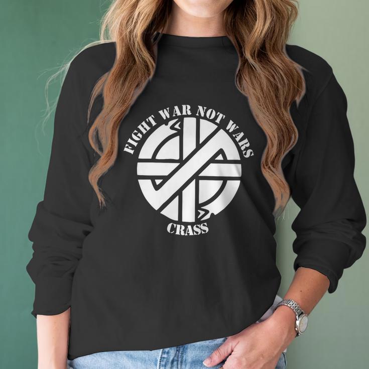 Crass Fight War Not Wars Anarcho Punk Rock Womens Hoodie Women Long Sleeve Tshirt