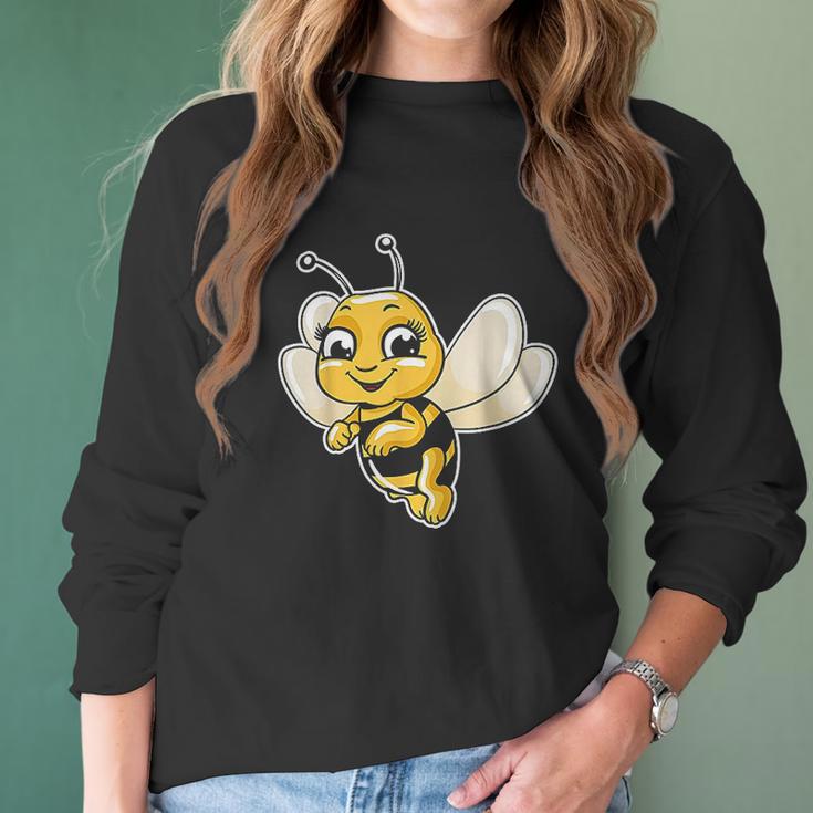 Cute Honey Bee Lover Illustration Gift Beekeeping Love Gifts Women Long Sleeve Tshirt