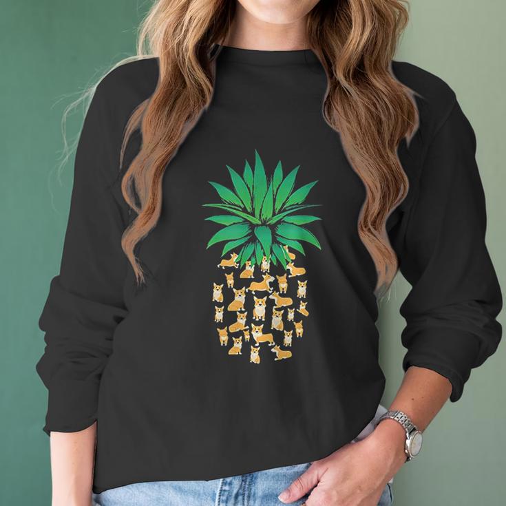 Cute Pembroke Welsh Corgi Dogs Pineapple Men Women Women Long Sleeve Tshirt