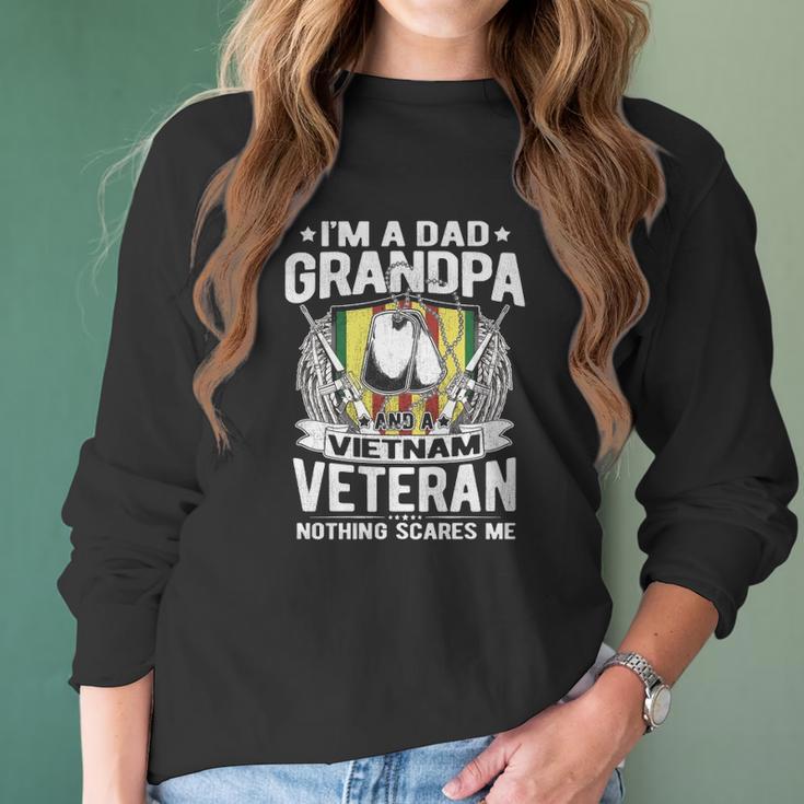 A Dad Grandpa And Vietnam Veteran Proud Retired Soldier Gift Women Long Sleeve Tshirt