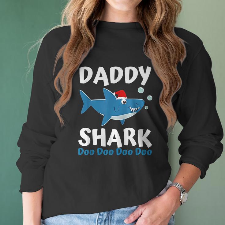 Daddy Shark Christmas Women Long Sleeve Tshirt