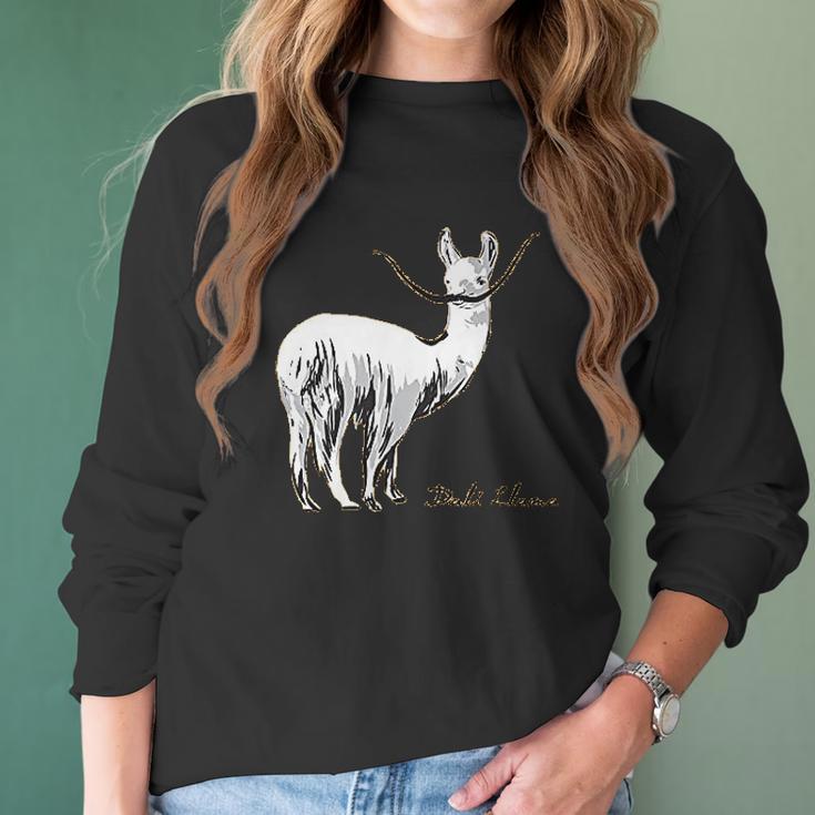 Dali Llama For The Pun Lover Women Long Sleeve Tshirt