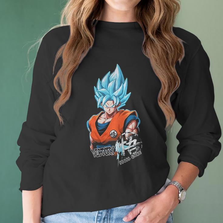 Dbz Super Saiyan God Women Long Sleeve Tshirt