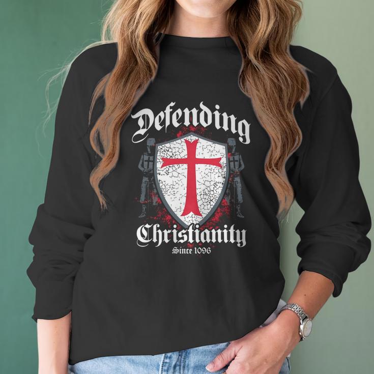 Defending Christianity - Christian Prayer Shirts Women Long Sleeve Tshirt