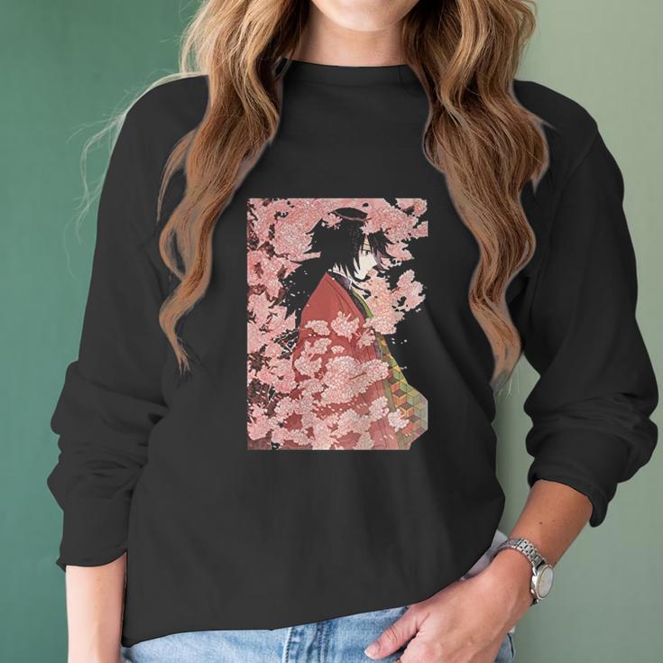 Demon Slayer Kimetsu No Yaiba Flowers Women Long Sleeve Tshirt