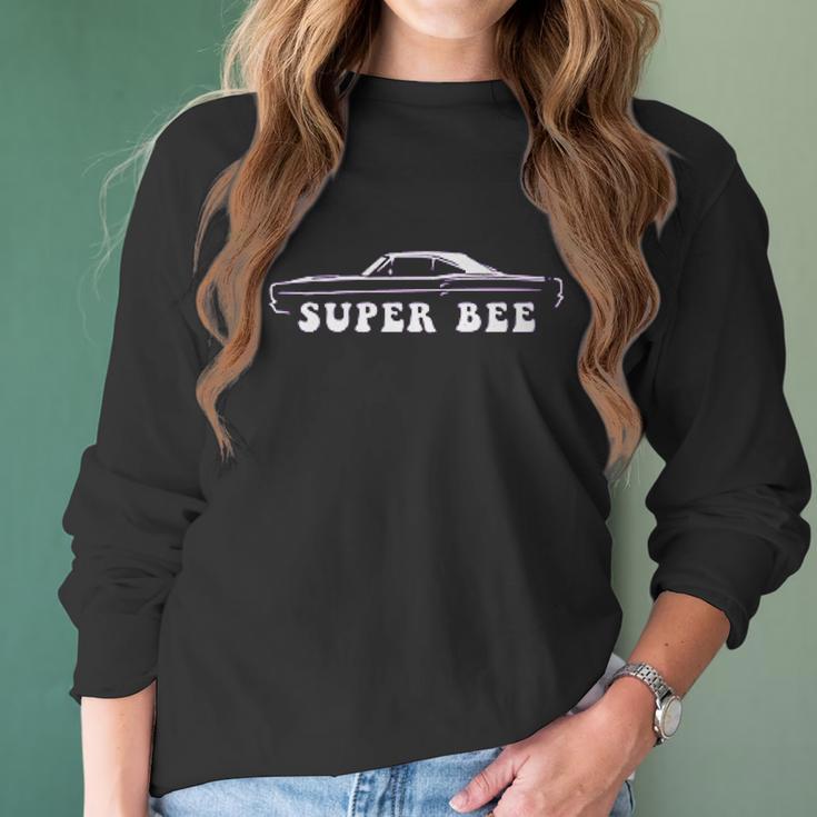 Dodge Coronet Super Bee Classic Outline Design Women Long Sleeve Tshirt