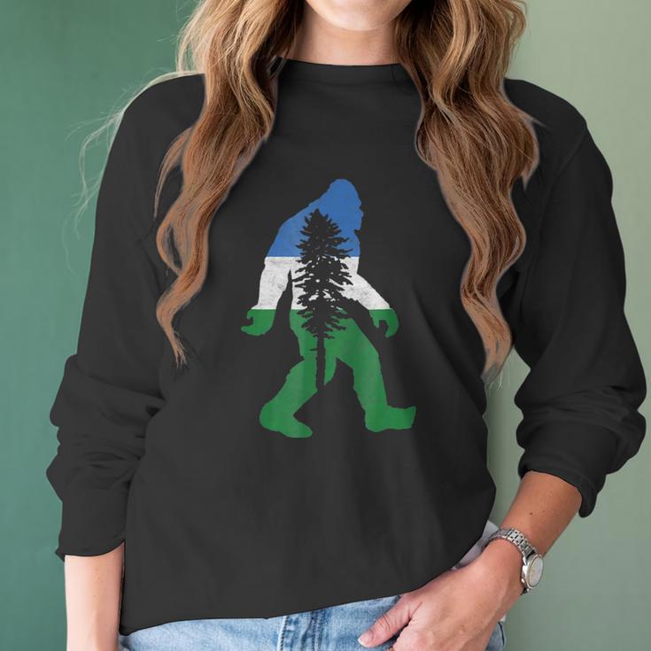 Doug Flag Bigfoot Sasquatch Retro Cascadia Design Men Women T-Shirt Graphic Print Casual Unisex Tee Women Long Sleeve Tshirt