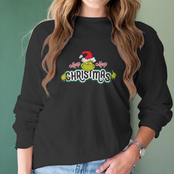 Dr Seuss Grinch Hugs Christmas Women Long Sleeve Tshirt