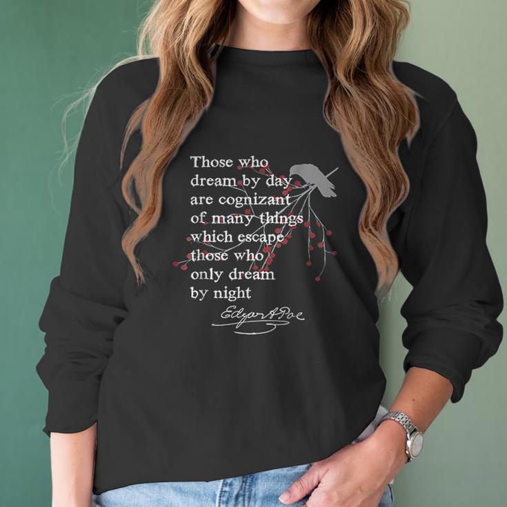 Edgar Allan Poe Writer Gift Poet English Teacher Women Long Sleeve Tshirt