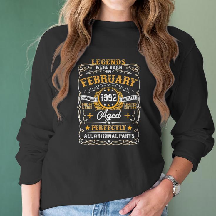 February 1992 30Th Birthday Gift 30 Years Old Men Women Women Long Sleeve Tshirt