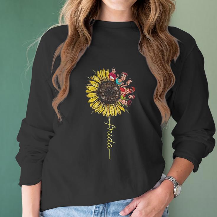 Frida Kahlo Sunflower Women Long Sleeve Tshirt