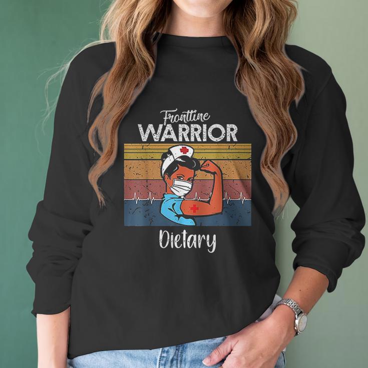 Frontline Warrior Dietary Vintage Women Strong Women Long Sleeve Tshirt