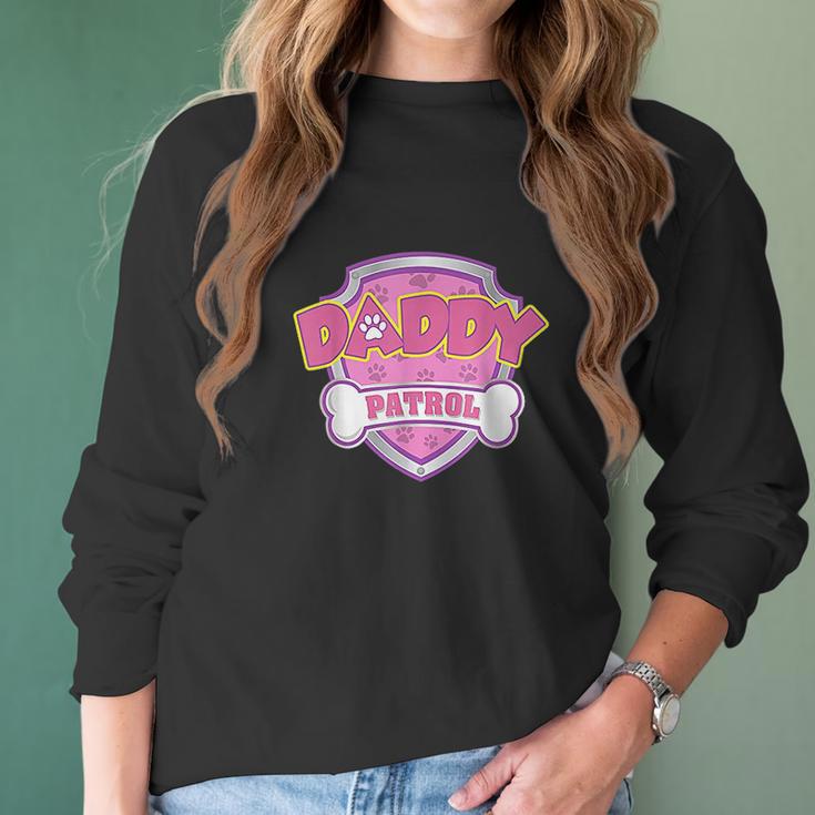 Funny Daddy Patrol Dog Mom Dad For Men Women Women Long Sleeve Tshirt