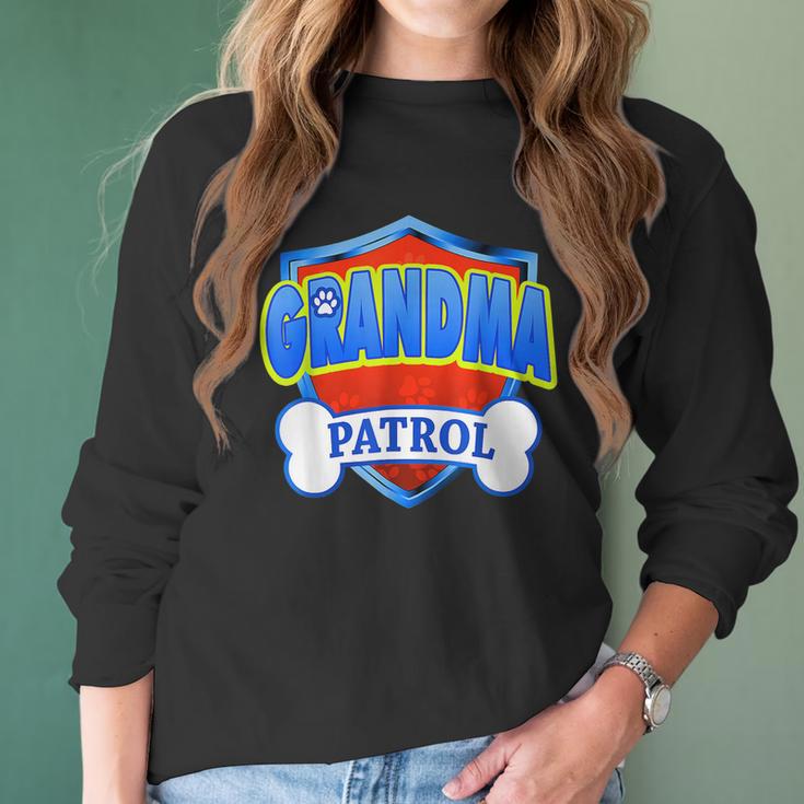 Funny Grandma Patrol - Dog Mom Dad For Men Women Women Long Sleeve Tshirt