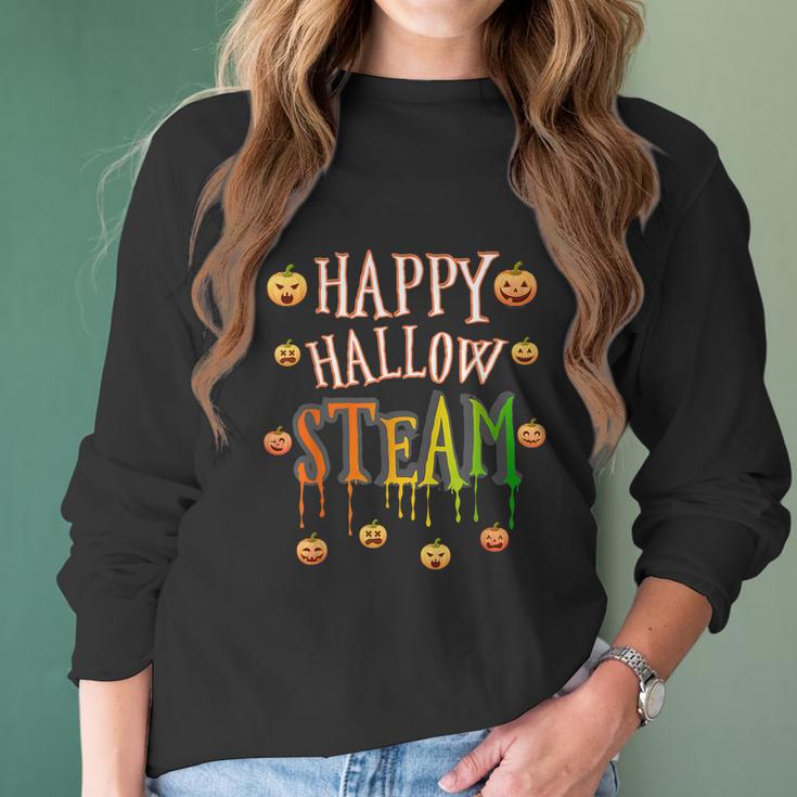 Funny Hallow Steam Halloween For Teachers And Students Women Long Sleeve Tshirt