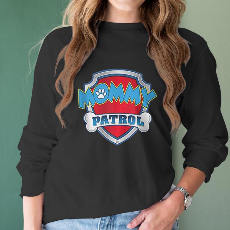 Funny Mommy Patrol Dog Mom Dads Women Long Sleeve Tshirt