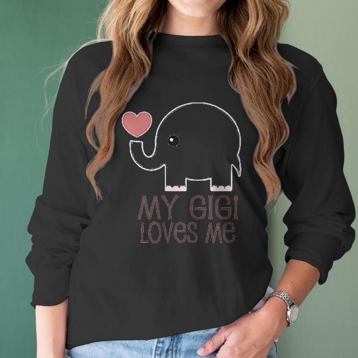 My Gigi Loves Me Grandchild Gift Infant Creeper Women Long Sleeve Tshirt