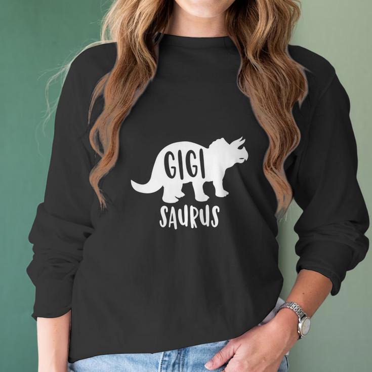 Gigisaurus Cute Dinosaur Mother Day Gift For Grandma Women Long Sleeve Tshirt