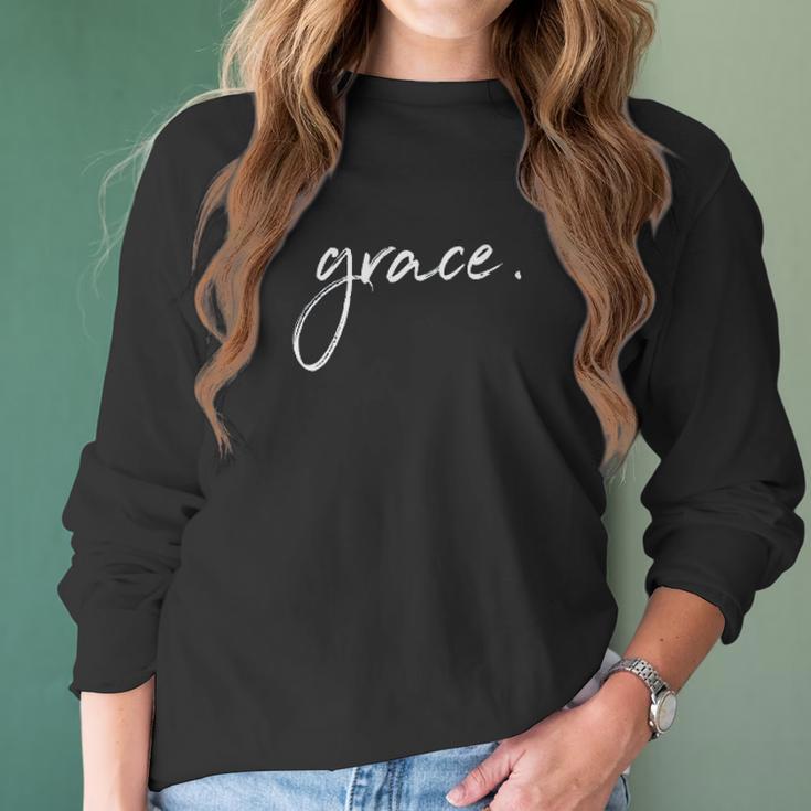 Grace Gods Amazing Grace Christian Verse Women Long Sleeve Tshirt