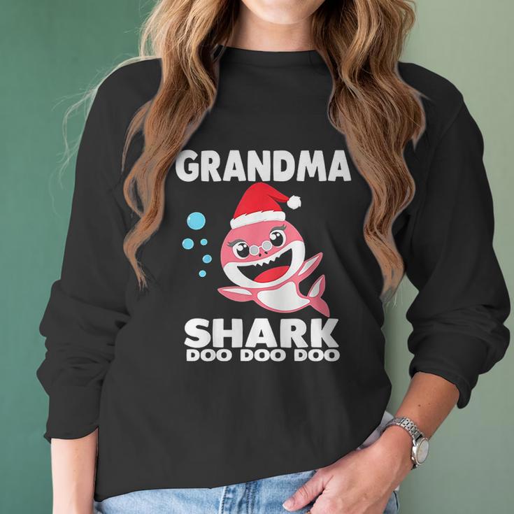 Grandma Shark Christmas For Matching Family Women Long Sleeve Tshirt