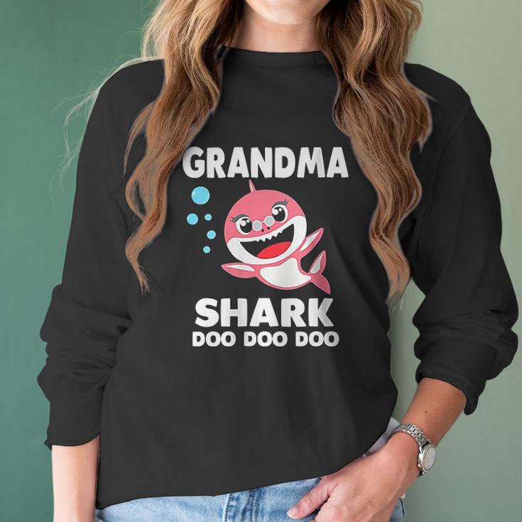 Grandma Shark Funny Mothers Day Gift Women Long Sleeve Tshirt