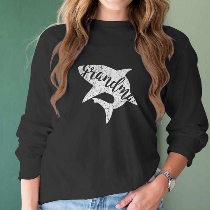 Grandma Shark Matching Family Women Long Sleeve Tshirt