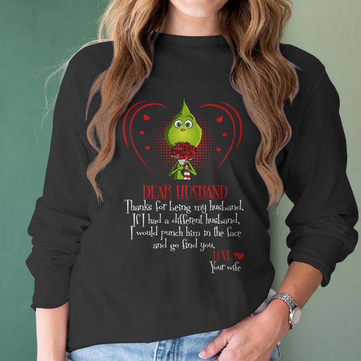 Grinch Wife Dear Husband Women Long Sleeve Tshirt