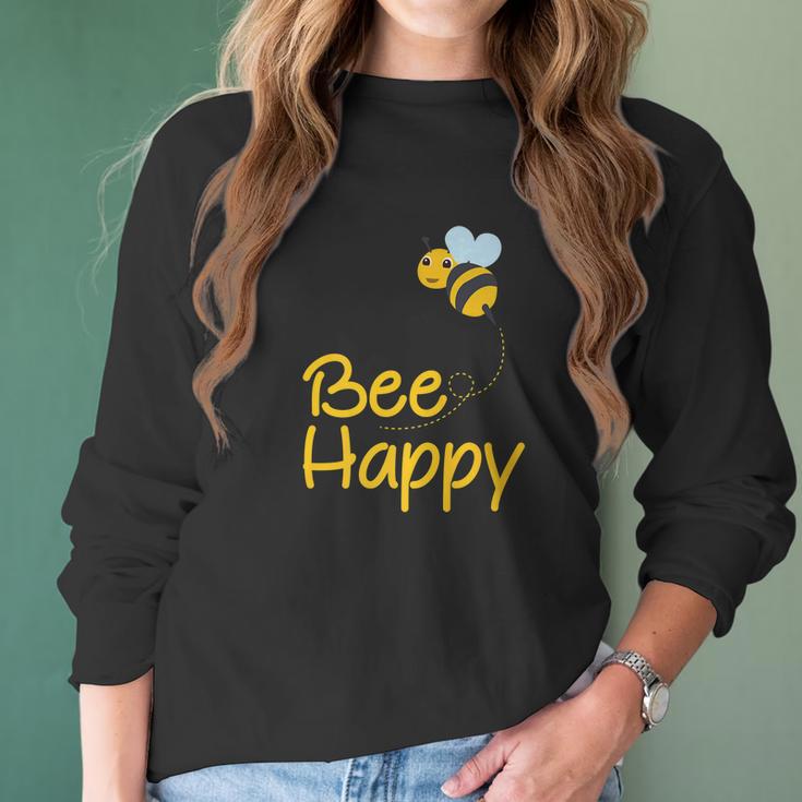 Be Happy Beekeeper Honey Pollen Gift Women Long Sleeve Tshirt