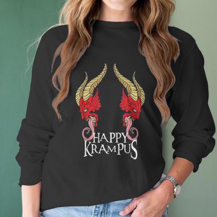 Happy Krampus Christmas Women Long Sleeve Tshirt