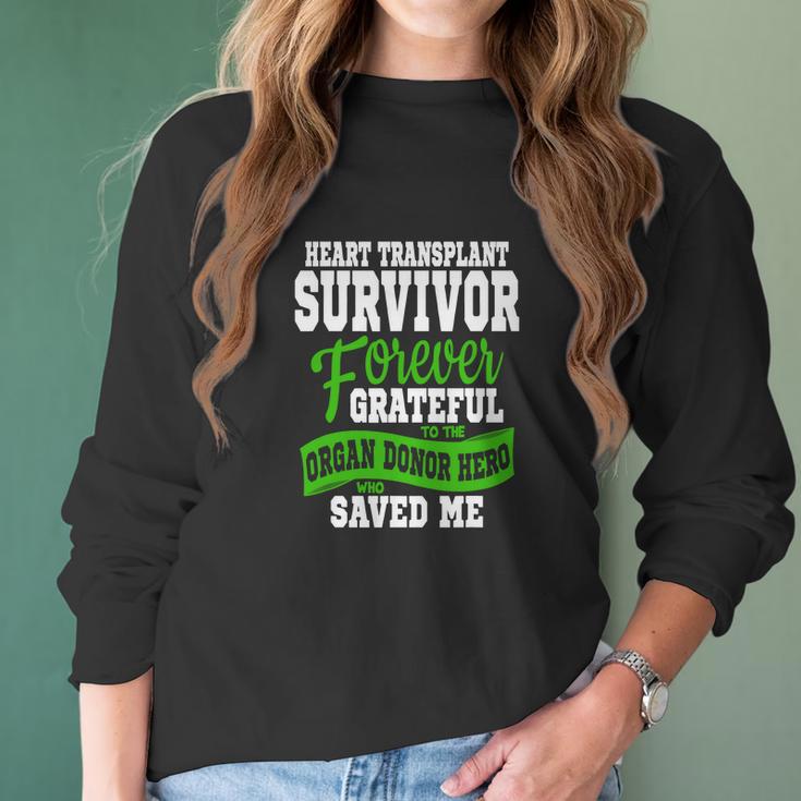 Heart Transplant Organ Recipient Survivor Gift Women Long Sleeve Tshirt