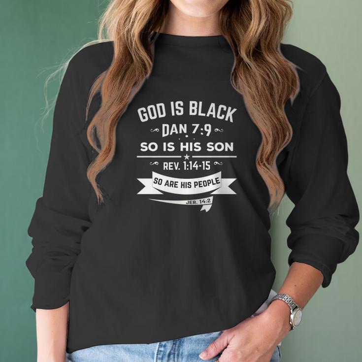 Hebrew Israelite Clothing Women Girls God Is Black Women Long Sleeve Tshirt